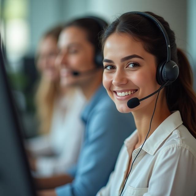 Support-Team am Telefon